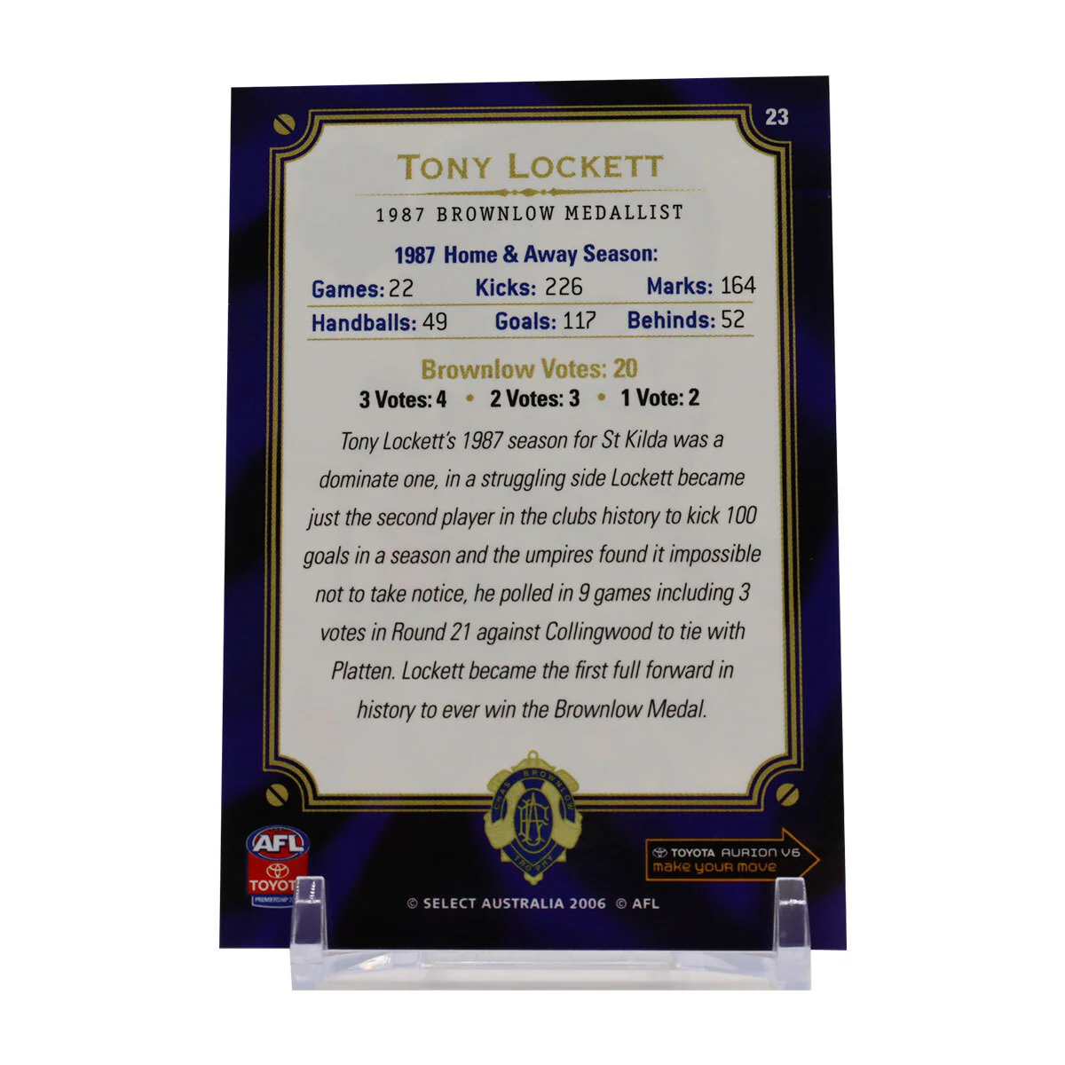 AFL Champions of the Brownlow Limited Edition Card Set - Image 4