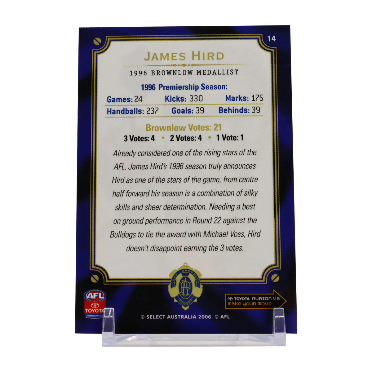 AFL Champions of the Brownlow Limited Edition Card Set - Image 6